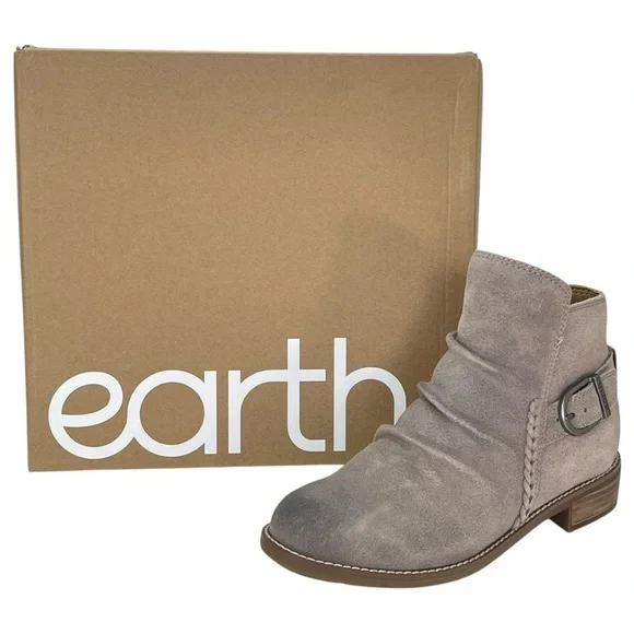 Earth Naira Taupe Leather Womens Ankle Boots Size 6M - Picture 13 of 13